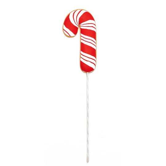 10" Christmas Candy Cane Cookie Pick